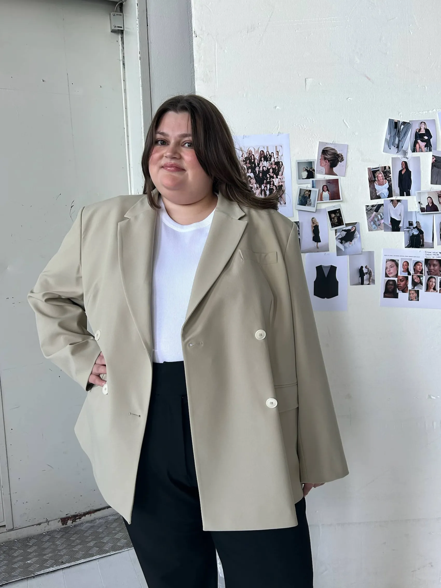 Clearance Djerf Avenue Essential Blazer Greige