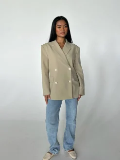 Clearance Djerf Avenue Essential Blazer Greige