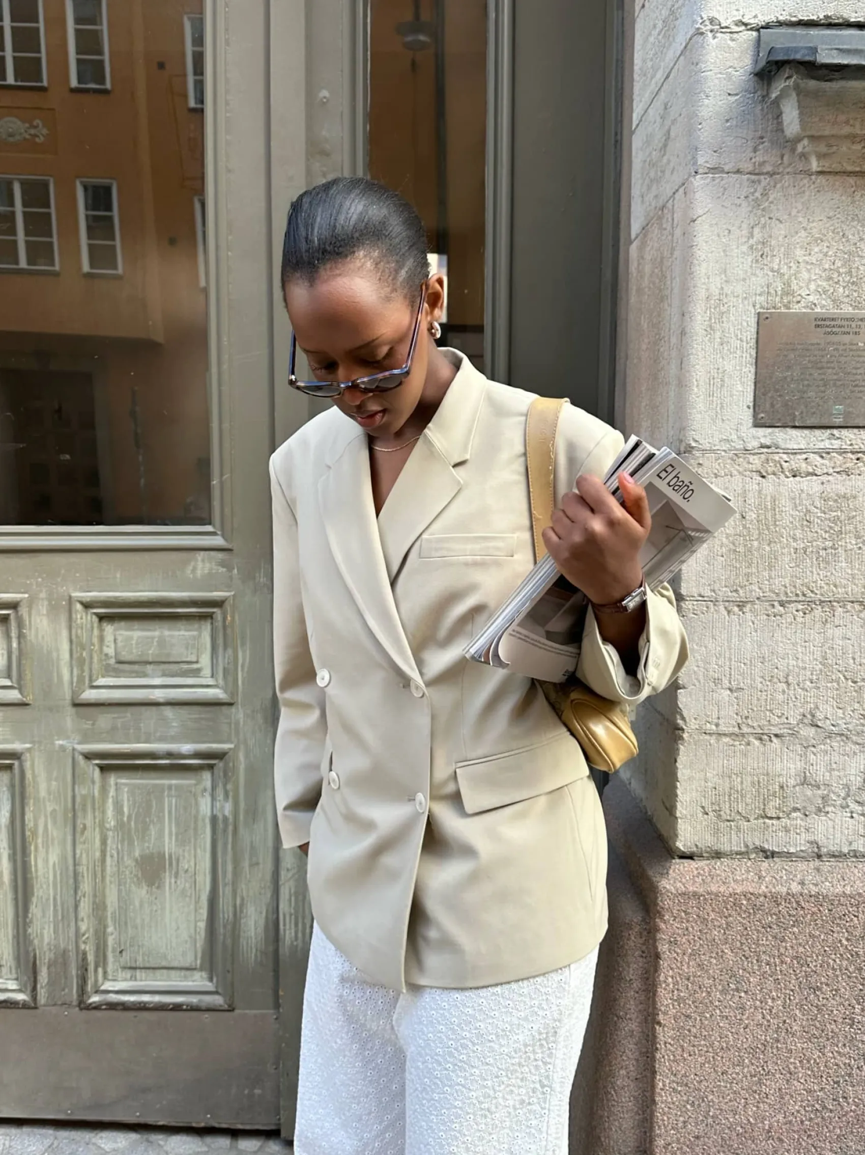 Clearance Djerf Avenue Essential Blazer Greige