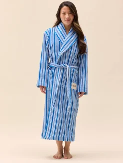 Djerf Avenue Essential Robe Blue Stripe