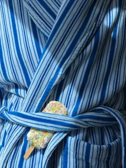 Djerf Avenue Essential Robe Blue Stripe