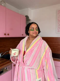 Discount Djerf Avenue Essential Robe Gelato Stripe