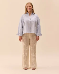 Clearance Djerf Avenue Flower Pants Ivory