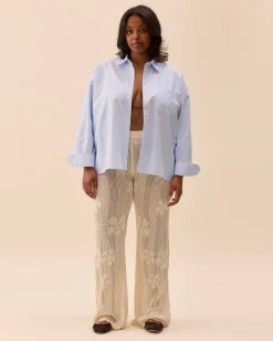 Clearance Djerf Avenue Flower Pants Ivory