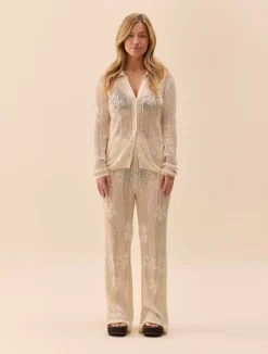 Best Djerf Avenue Flower Shirt Ivory
