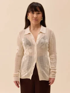 Best Djerf Avenue Flower Shirt Ivory