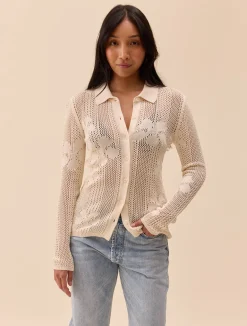 Best Djerf Avenue Flower Shirt Ivory