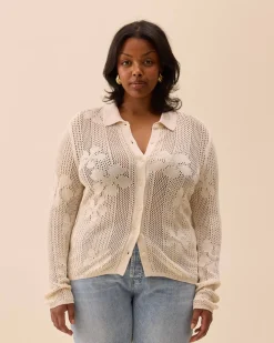 Best Djerf Avenue Flower Shirt Ivory