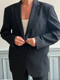 Discount Djerf Avenue Forever Blazer Pinstripe