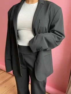 Discount Djerf Avenue Forever Blazer Pinstripe
