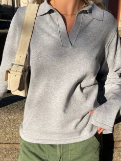 Outlet Djerf Avenue Getaway Top Grey Melange