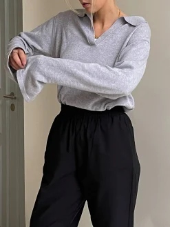 Outlet Djerf Avenue Getaway Top Grey Melange