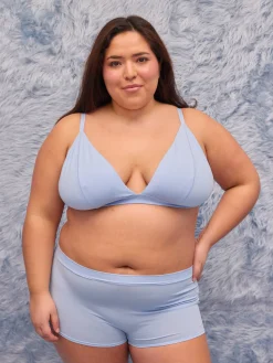 Online Djerf Avenue Go Close Triangle Bralette Blue