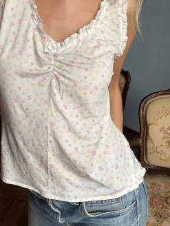 Djerf Avenue Go Slow Frill Camisole Summer Field