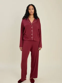 Best Djerf Avenue Go Slow Pants Burgundy
