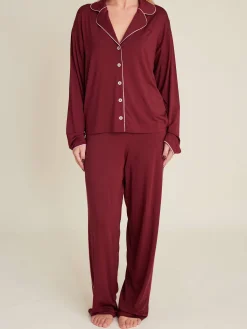 Best Djerf Avenue Go Slow Pants Burgundy