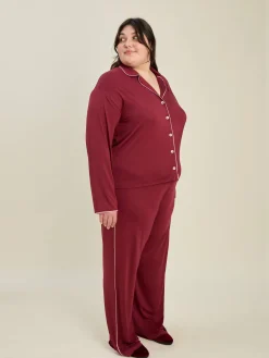 Best Djerf Avenue Go Slow Pants Burgundy