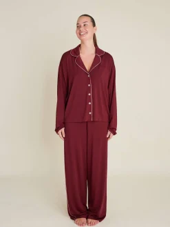 Best Djerf Avenue Go Slow Pants Burgundy