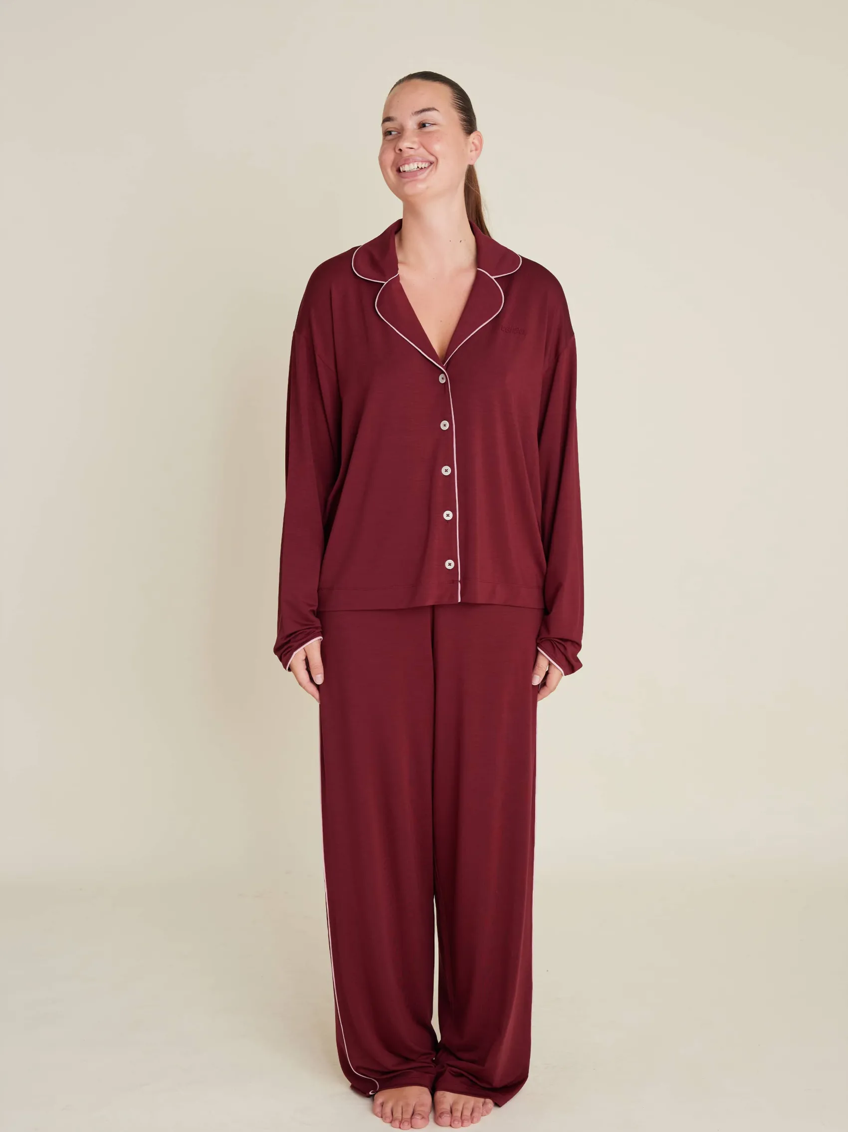 Best Djerf Avenue Go Slow Pants Burgundy