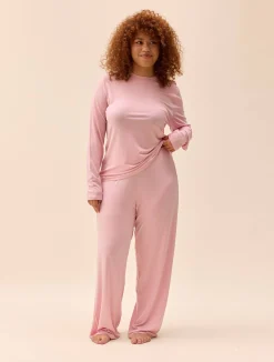 New Djerf Avenue Go Slow Pants Pink/White