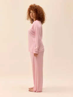 New Djerf Avenue Go Slow Pants Pink/White