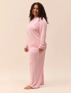 New Djerf Avenue Go Slow Pants Pink/White