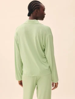 Discount Djerf Avenue Go Slow PJ Shirt Pistachio