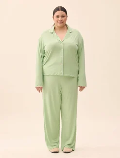 Discount Djerf Avenue Go Slow PJ Shirt Pistachio