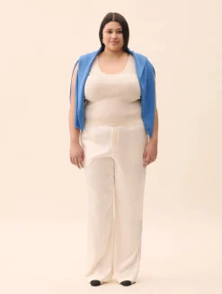 Online Djerf Avenue Knitted Tank Top Ivory