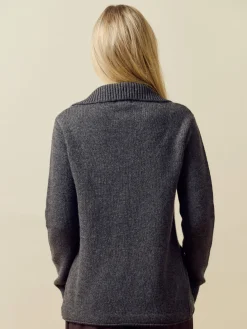 Outlet Djerf Avenue Knitted Wool Jacket Charcoal