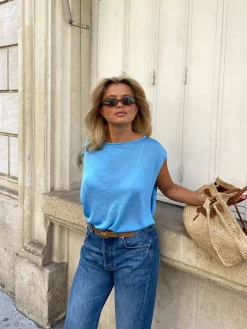 Clearance Djerf Avenue Lazuli Top Blue