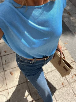 Clearance Djerf Avenue Lazuli Top Blue
