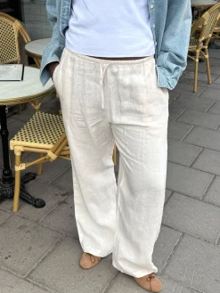 Clearance Djerf Avenue Linen Pants Cream - Tall