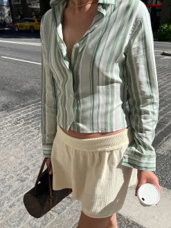 New Djerf Avenue Little Shirt Mint Sorbet