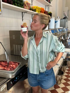 New Djerf Avenue Little Shirt Mint Sorbet