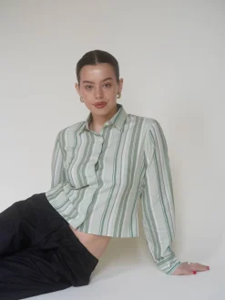 New Djerf Avenue Little Shirt Mint Sorbet