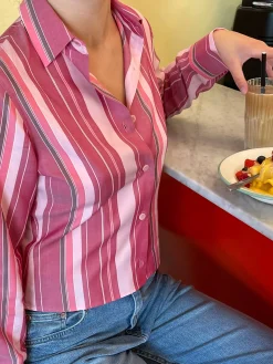 Sale Djerf Avenue Little Shirt Sorbet