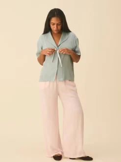 Outlet Djerf Avenue Loves Me Knot Top Dove Blue