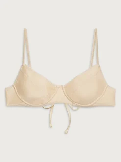 New Djerf Avenue Matilda Satin Top Sand Castle