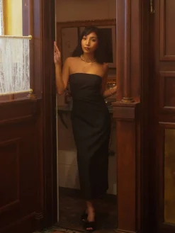 New Djerf Avenue Midi Tube Dress Black