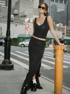 New Djerf Avenue Midnight Skirt Ash