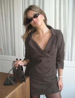 Best Djerf Avenue Moleskin Blazer Brown