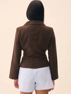 Best Djerf Avenue Moleskin Blazer Brown