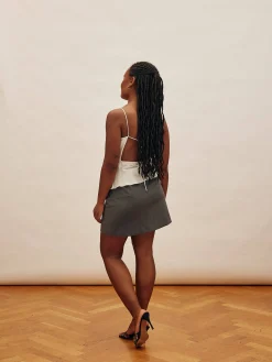 Online Djerf Avenue Must Have Mini Skirt Grey