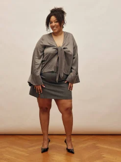 Online Djerf Avenue Must Have Mini Skirt Grey