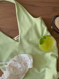 Outlet Djerf Avenue Peridot Halterneck Top Green