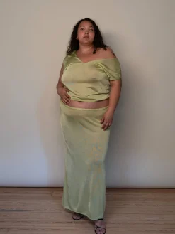 Sale Djerf Avenue Peridot Skirt Green