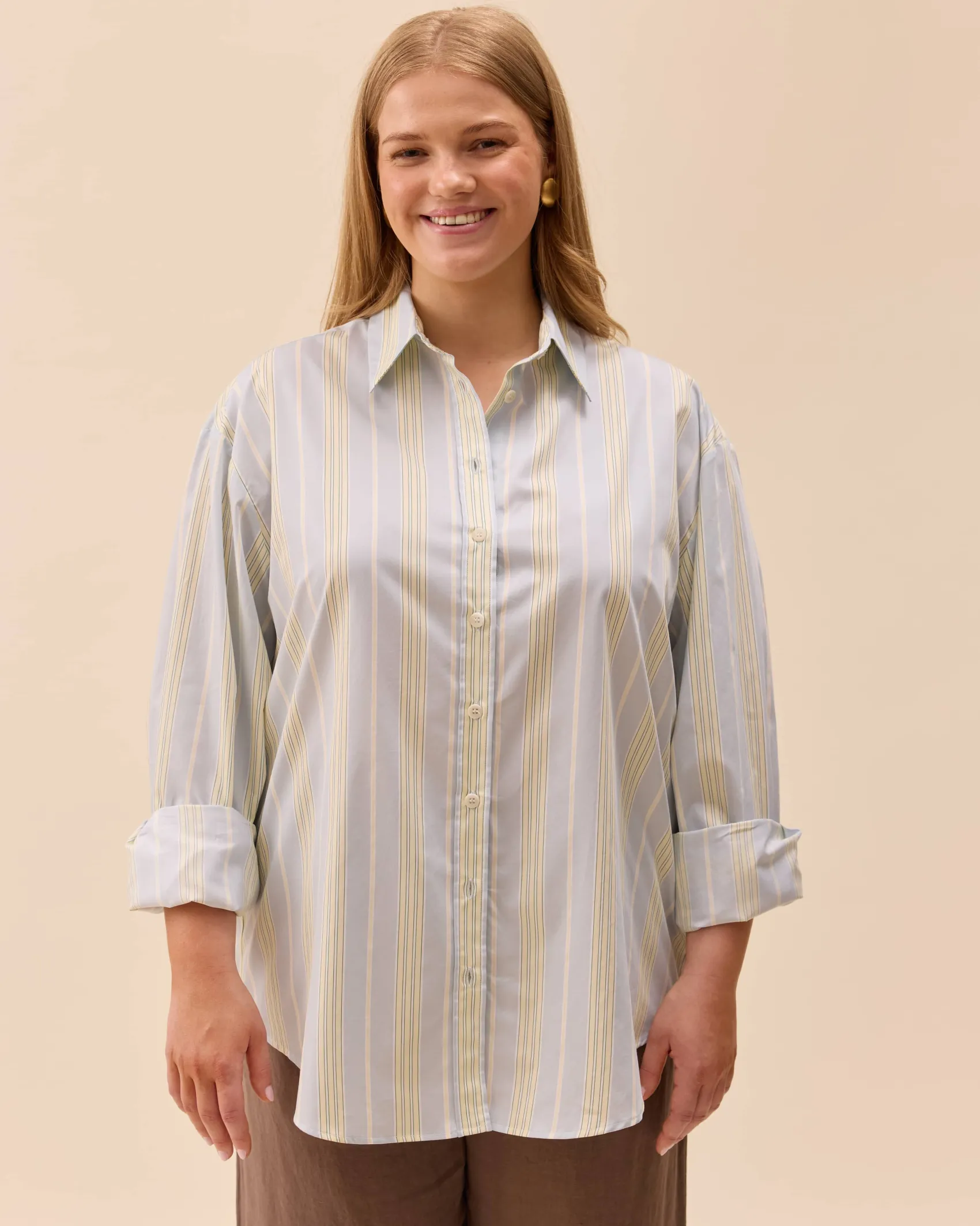 Best Djerf Avenue Poplin Classic Shirt Slushy Stripe