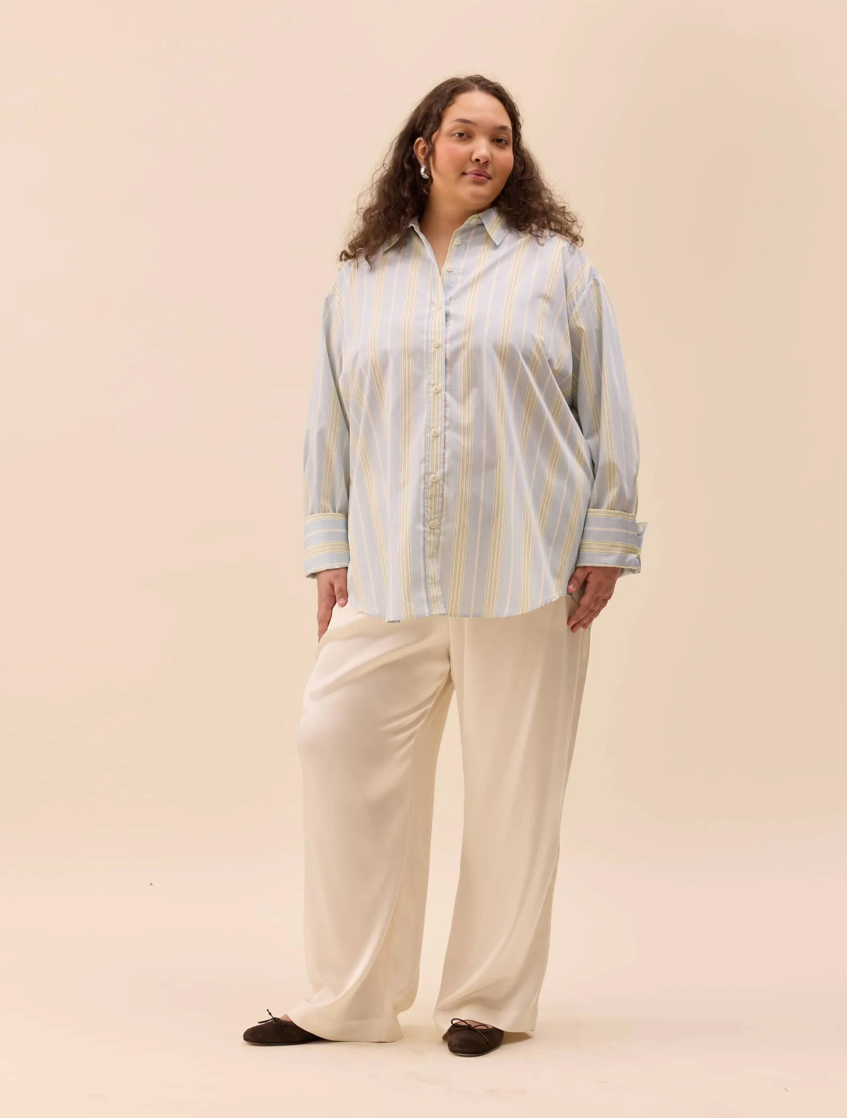 Best Djerf Avenue Poplin Classic Shirt Slushy Stripe