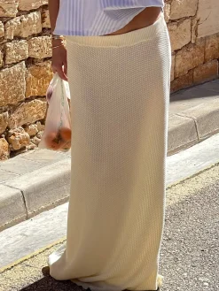 Online Djerf Avenue Principessa Skirt Cream
